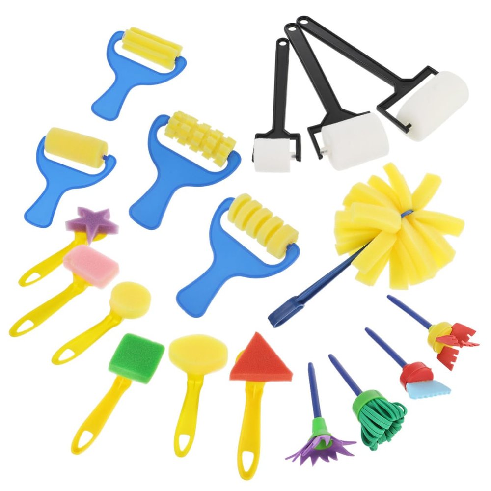 1Set Creative Art Supplies Sponge Painting for DIY Crafts Encourages Imagination Material for Indoor Activities Young Artists