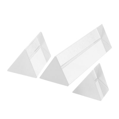 3pcs Optical Triangular Prisms for Photography Physics Experiments Glass for Light Refraction Creative Props Teaching Tools