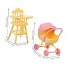 1 Set Miniature Dollhouse Accessories Doll Stroller Highchair Realistic Furniture for Imaginative Play Spaces for Birthday view 2