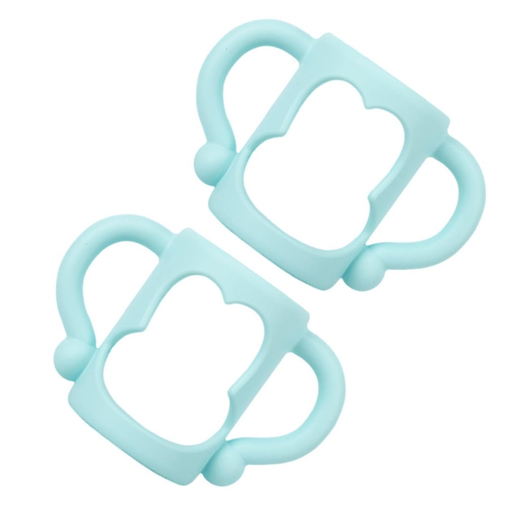 2Pcs Silicone Handle for Bottle Easy to Install Ergonomic Design and Milk Bottle Grip for Parents