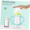 2Pcs Silicone Handle for Bottle Easy to Install Ergonomic Design and Milk Bottle Grip for Parents view 2