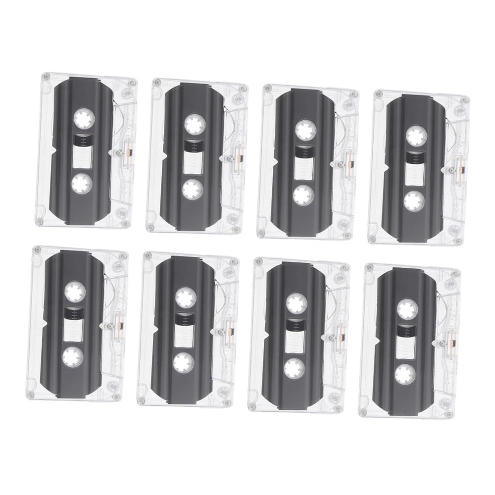 Abaodam 8pcs Recording Tape Blank Cassette Tape for Music Speech DIY Cassette Case