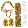 1Set Cute Animal Ear Headband Plush Cosplay Costume Accessory with Tail Gloves and Bowtie for Halloween Parties and Dress Up Events view 3