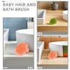 2Pcs Silicone Hair Brush and Scalp Scrubber for Newborns Gentle Hair Care Tool for Daily Bath Routine view 3