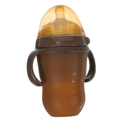1Pc Wide Mouth Nursing Bottle Feeder with Dual Handles Soft and Lightweight Design for Newborns Flatulence System Capacity