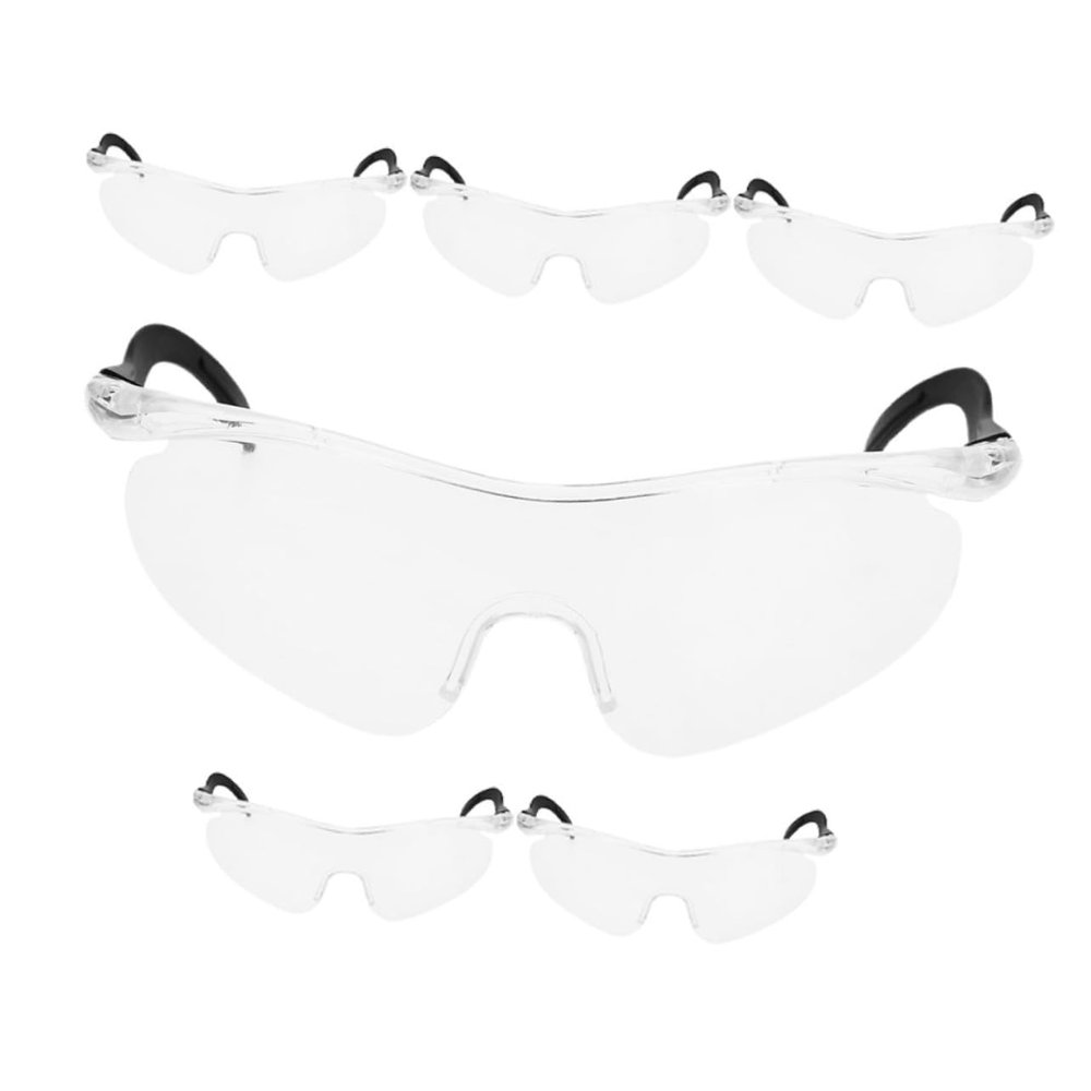 LALADEFIEE 6Pcs Comfortable Protective Eyewear Resistant Lightweight Design for Active Play and Laboratory Use Clear Against Debris