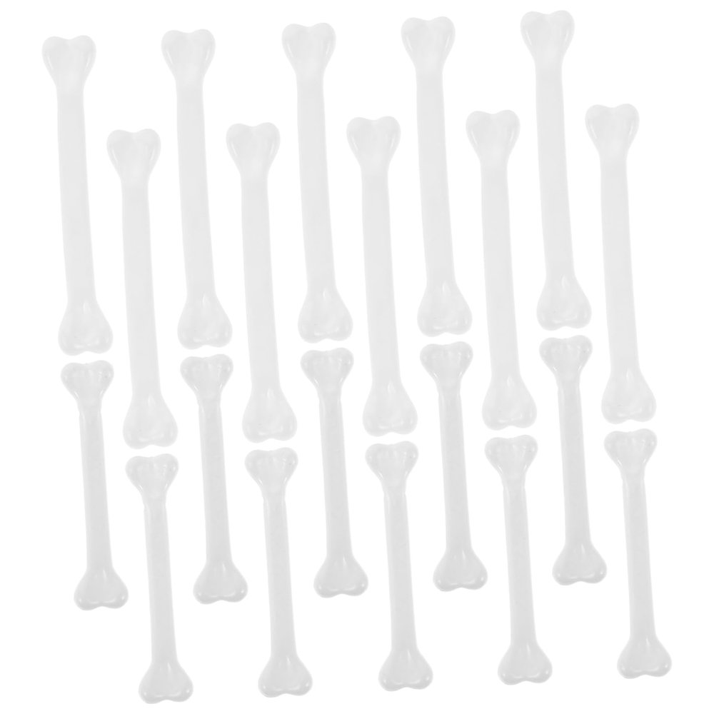 30pcs Simulated Human Bones Plastic Halloween Decorations with Hanging Holes for Indoor Outdoor Parties and DIY Crafts Fake Bones for Spooky Decor