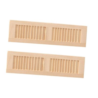 2Pcs Miniature Dollhouse Shutters Decorative Wooden Furniture Accessories for Realistic Design Sturdy Craftsmanship for DIY Mini Room Decor
