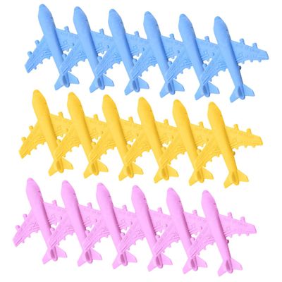 18Pcs Airplane Shape Erasers for Learning Stationery Fun Party Favors School Rewards Collectibles Random Colors