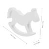 Abaodam Small Wooden Rocking Horse Decor White Wooden Rocking Horse for Wedding Home Decoration Boys view 2