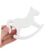 Abaodam Small Wooden Rocking Horse Decor White Wooden Rocking Horse for Wedding Home Decoration Boys view 3