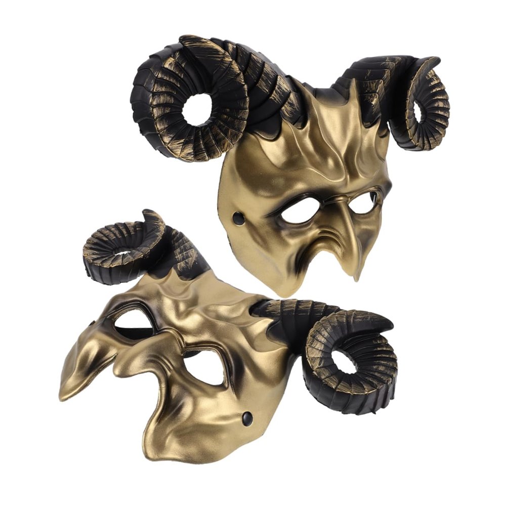 Abaodam 2Pcs Unique Half Face Animal Cosplay Accessory for Masquerade Parties for Festivals Celebrations and Themed Events