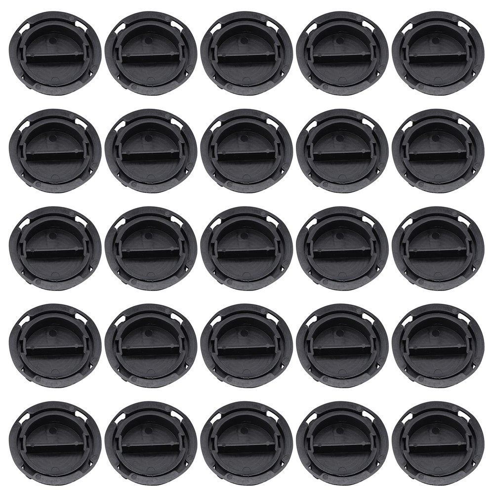 WATIIFUFU 50Pcs Piggy Bank Plugs Black Plastic Bottom Covers for Closure for Saving Boxes and Plaster Figurines Easy Tool Installation