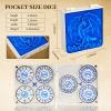 7in1 Spinning dice Metal DND dice Set,DND Spinner dice Silver and Blue DND dice for d&d Accessories,is Metal DND dice Spinner,is Cool DND dice Set Available for d&d Gifts (Blue) view 3