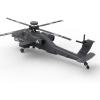 Aeonity F11-S AH64 Remote Helicopter, RC Dual-axis Co-Drive Flybarless, 1/32 Scale 2.4G 6CH, 6G/3D Stunt Apache Helicopter Model with Camera and GPS for Adults (Two Batteries) view 3