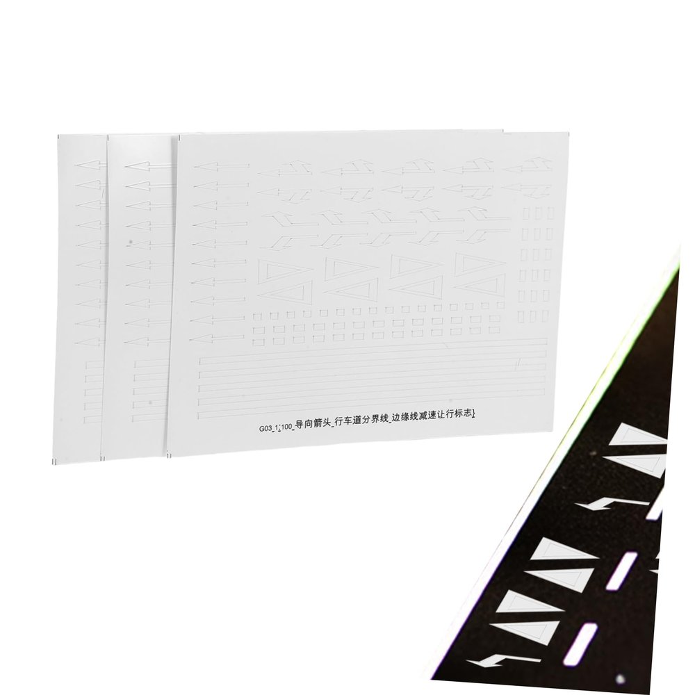 3 Sheets Traffic Play Stickers DIY Road Signs Marking Decals for Easy to Apply Remove Enhance Imagination Traffic Rule Understanding