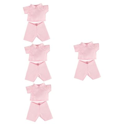 4 Sets Adorable Stuffed Bear Clothes Soft Doll Bear Costume Stylish Outfit for Stuffed Animals Photo Prop