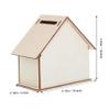 5Pcs DIY Unfinished Wooden Piggy Banks for Adorable Change Container Retro House Design for Crafting Saving Decorate Your Own view 2