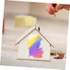 5Pcs DIY Unfinished Wooden Piggy Banks for Adorable Change Container Retro House Design for Crafting Saving Decorate Your Own view 4