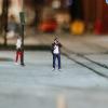 Garende 1/64 People Figure Street People Figure Mini Architectural Figurine for Train Layout Desktop Decoration, Man Taking Photo view 4