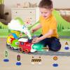 Electric Train Set for Toddlers 3-5 4-8 with Train Tracks Set Lights Up Steam Sign Realistic Music Sound Magnetic Train Connection Toys Birthday 3 4 5 6 7 8+ Years Old Boy Toys Girl view 3