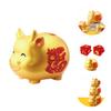 1Pc Year Ox Money Bank Large Capacity Piggy Pot Decor Golden Cow Mascot for Home Office Year Festivals and Adorable Savings Box view 2