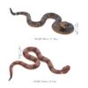 Abaodam 2pcs Realistic Rubber Snake Lifelike Rattlesnake Figures for Pranks Garden Decor and Halloween Party Props Safe Flexible Material for Pets view 2