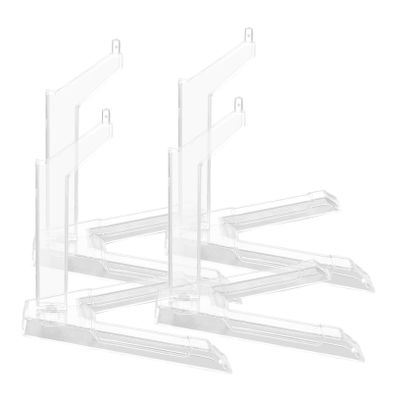 Abaodam 4pcs Multi-Purpose Action Figure Stand Base for Displaying Models Plastic Holder for DIY Kits Flexible Support Rack for Toys and Collectibles