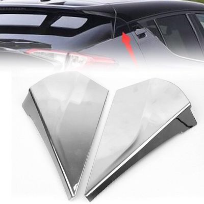 2X Chrome Rear Tail Side Window Spoiler Cover Trim Fit for Toyota C-HR CHR 2016-22