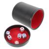 1 Set Noise Canceling Dice Shaker Set with Base Stylish PU Leather Dice Cup for Ktv and Bar Games for Enhanced Gameplay and Unique Design view 1