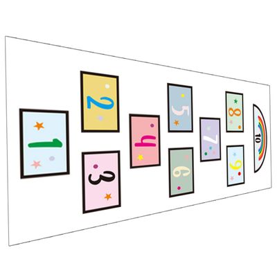 Hopscotch Game Floor Decal for Room Non Damaging Removable Wall Sticker Fun Number Game Floor Sticker for Playroom and Nursery Decor Easy to Apply and Reapply