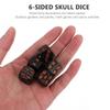 5Pcs Black Skull Dice Decorative Dice for Halloween Parties Bar Games and Events Detail Lightweight Easy to Carry view 2