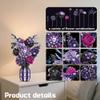 chanbrick Purple Flower Bouquet Building Set with Vase Plant Botanical Collection for Adults Women Girl 14+ Gothic Home Decor view 3