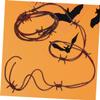 Abaodam 3Pcs Realistic Fake Barbed Wire Halloween Prop Plastic Decorations for Scary Parties Haunted Houses and Outdoor Halloween Decor Authentic Rusted Design view 4