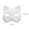 Abaodam 10Pcs DIY Cat Masks Set Blank Unpainted Half Face Masks for Halloween Cosplay Parties Creative Crafting Safe Material Unique Design for Fun Events view 2
