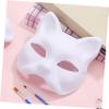 Abaodam 10Pcs DIY Cat Masks Set Blank Unpainted Half Face Masks for Halloween Cosplay Parties Creative Crafting Safe Material Unique Design for Fun Events view 4