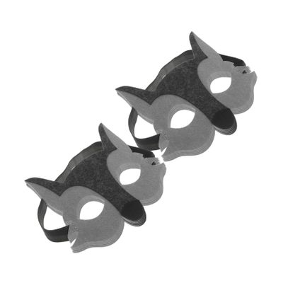 Abaodam 10Pcs Wolf Mask Plastic Felt Half Face Animal Masquerade Masks for Halloween Birthday Parties Role Play Activities
