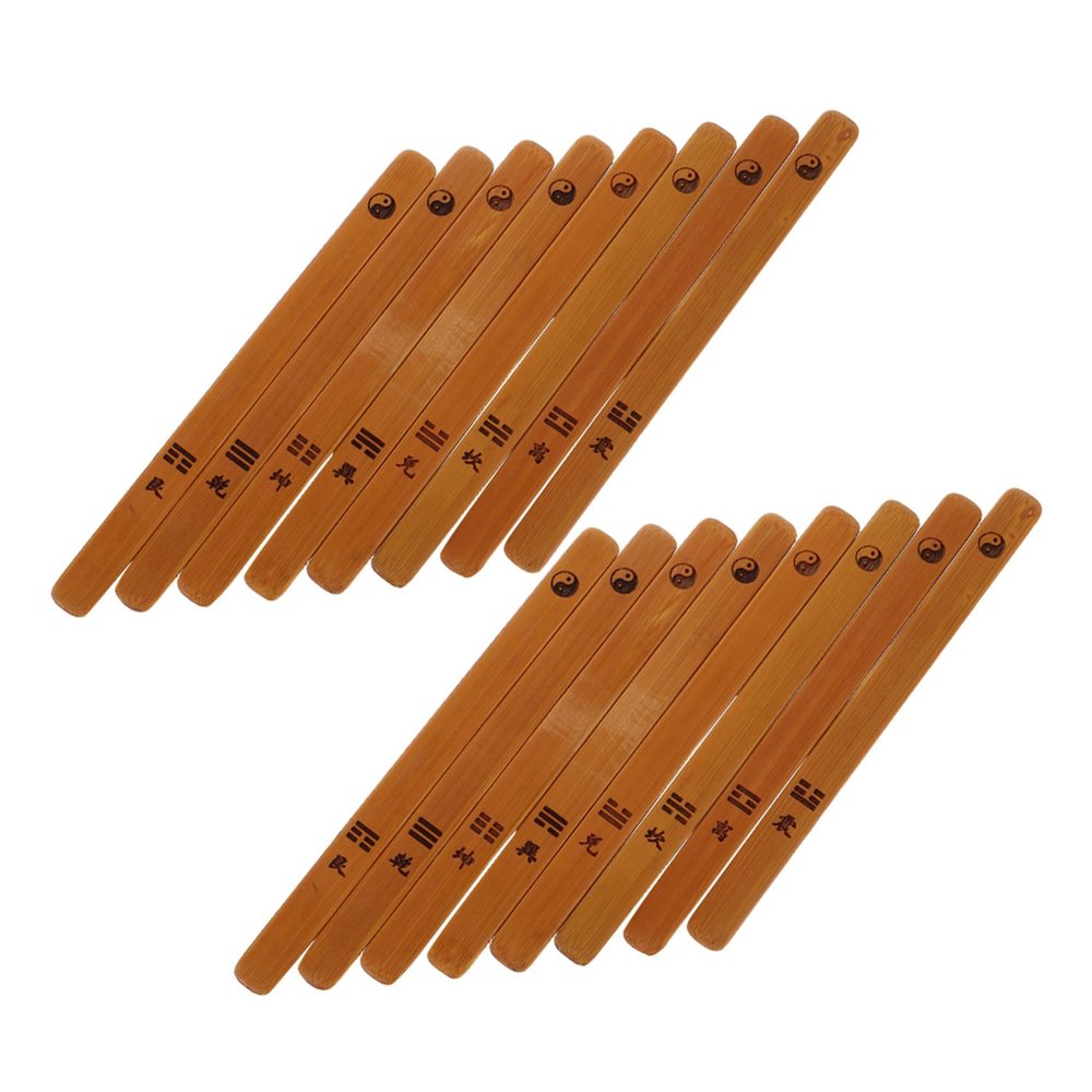 16pcs Divination Sticks: Traditional Bamboo Chinese Fortune Telling Props - Portable Divination Tools For Temples And Shrines