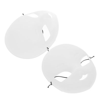 Abaodam 2Pcs DIY Blank White Mask for Masquerade Weddings and Costume Parties Unfinished Full Face Craft Masks for Custom Painting and Unique Designs