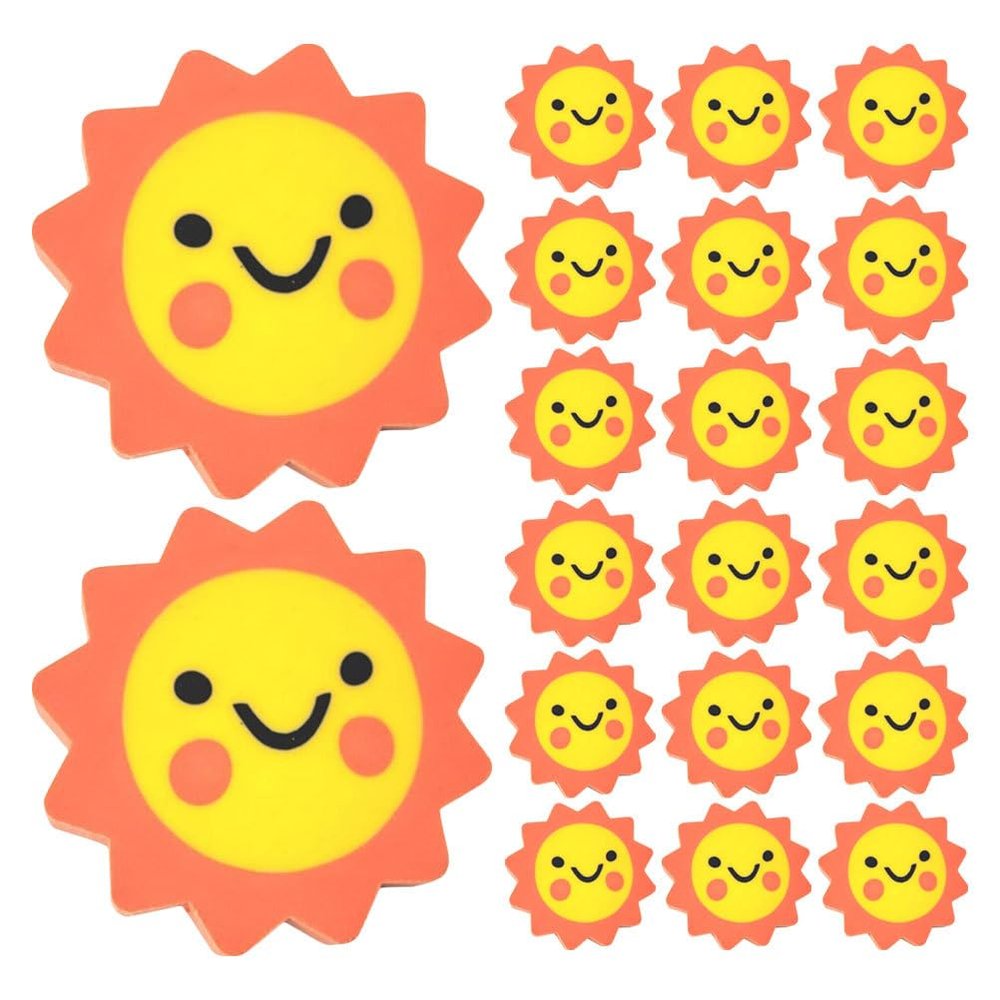 50Pcs Cute Mini Sunflower Erasers for Fun Cartoon Pencil Topper Erasers for Classroom Supplies Birthday Rewards and Prizes Soft and Gentle for Protection