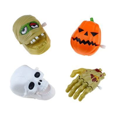 TOYANDONA 4Pcs Halloween Wind Up Funny Clockwork Educational for Safe and Smooth Halloween Party Favors for Trick Treating and Goodie Bags