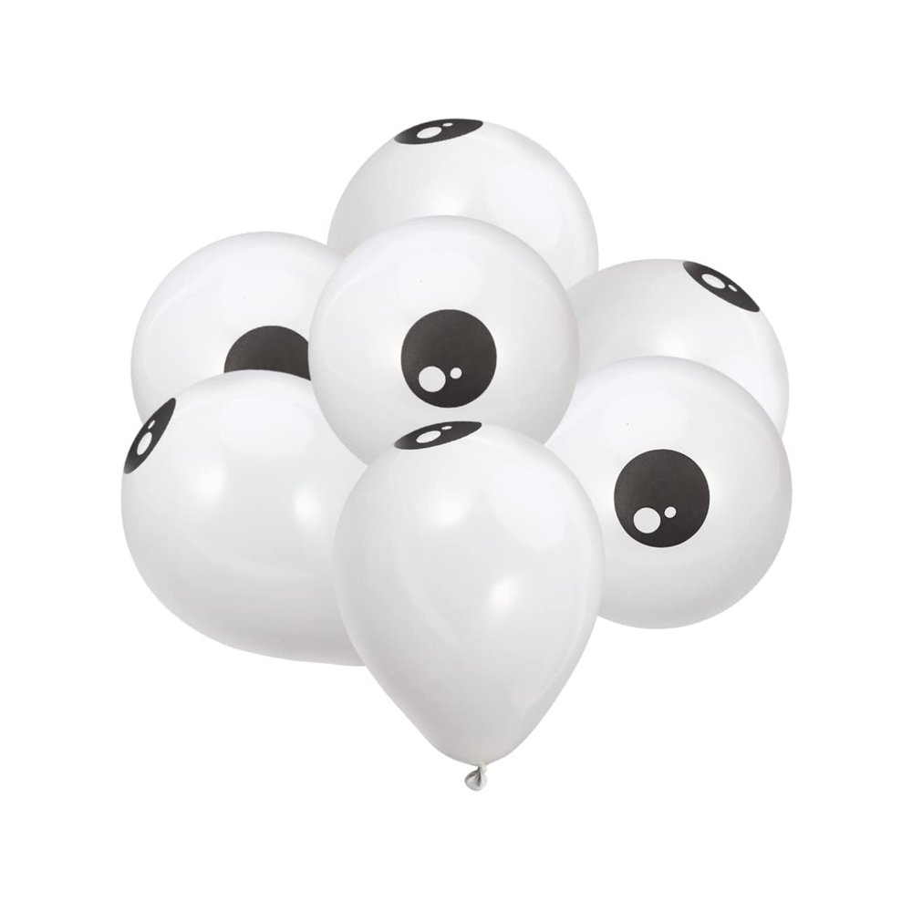 100Pcs Halloween Eyes Design Balloons Thickened Latex Party Supplies Fun Decorations for Home Wall Ceiling and Tree for Halloween Birthday and Wedding Events