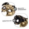2Pcs Horned Animal Half Face Mask Devil Masquerade Party Mask for Halloween Cosplay Costume Props Lightweight Design for Festivals and Themed Celebrations view 3