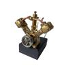 Hanll RW V-2 Steam Engine Model  CNC Brass Twin-Cylinder Reversible Steam Power Unit with Stephenson Valve Gear, Compact High-Torque Marine Engine for Hobbyists (6cc, 3000RPM) view 1