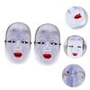 Abaodam 2Pcs Japanese Traditional Performance Masks Unique Makeup Party Props for Festivals and Design Craftsmanship for Role Playing Events view 3