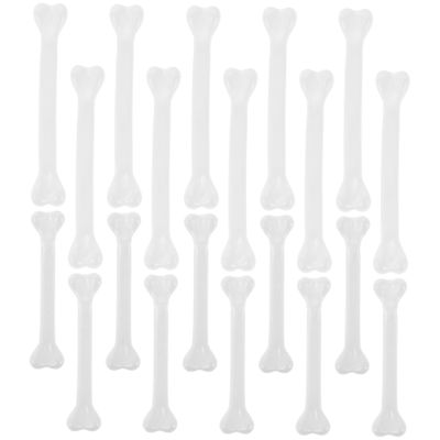 30Pcs Halloween Plastic Bone Props with Hanging Holes Fake Skeleton Decorations for Indoor Outdoor Use for Party Crafting Decor