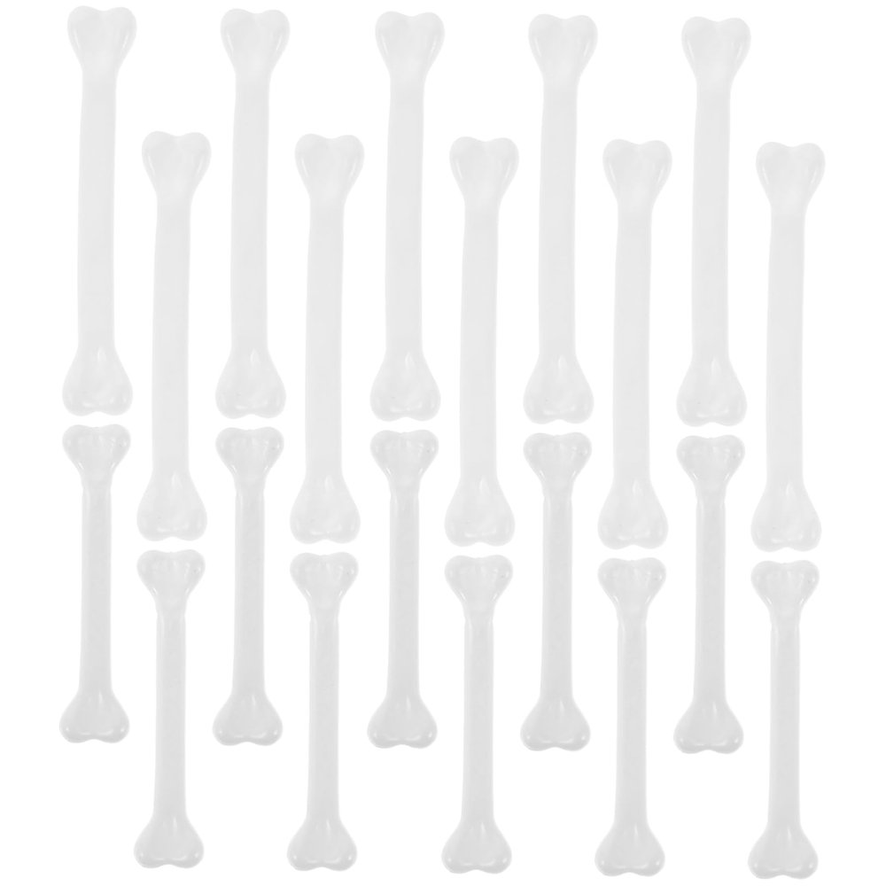 30Pcs Halloween Plastic Bone Props with Hanging Holes Fake Skeleton Decorations for Indoor Outdoor Use for Party Crafting Decor