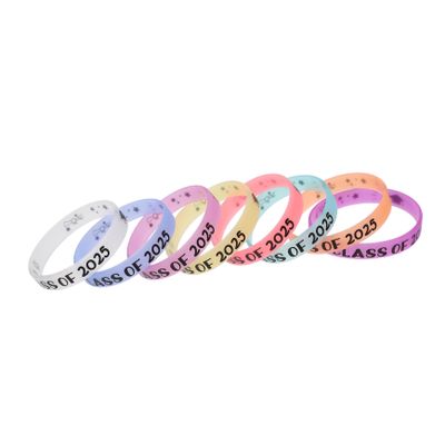 BESTonZON 8Pcs Glow Dark Graduation Wristbands for Class of Silicone Bracelets for Graduation Party Supplies Celebrate Milestones with Celebration