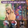 GOLDGE LED Electric Fairy Wings for Girls, Moving Butterfly Wings with Lights & Music, Toy for Halloween, Valentine, Birthday, Christmas, Party Costume, Princess Cosplay and Dress-Up (Colorful) view 3