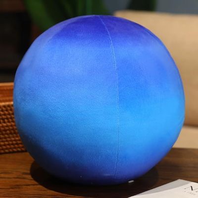 10.6Inch/27cm Super Cute Sun Plush Soft Pillow, Soft and realisticNeptune, Jupiter, Uranus, Venus, Mercury Stuffed Plush Toy for Learning Science, Astronomy, Space, Blue Planet, Toy (Neptune)